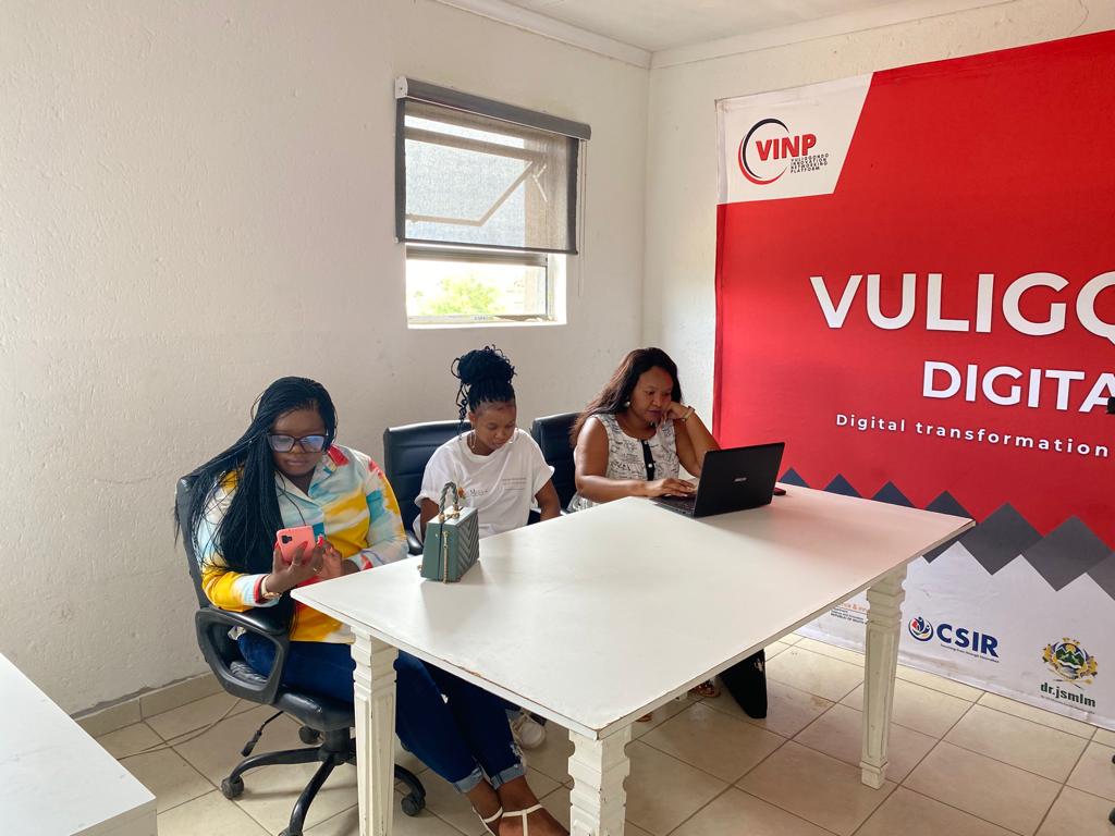 Entrepreneurs working in the VINP office